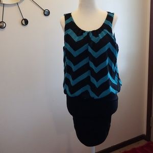 Blue and Black dress